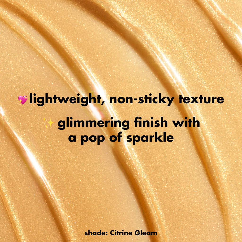 Citrine Gleam Glow Reviver Lip Oil Glimmer Texture Swatch