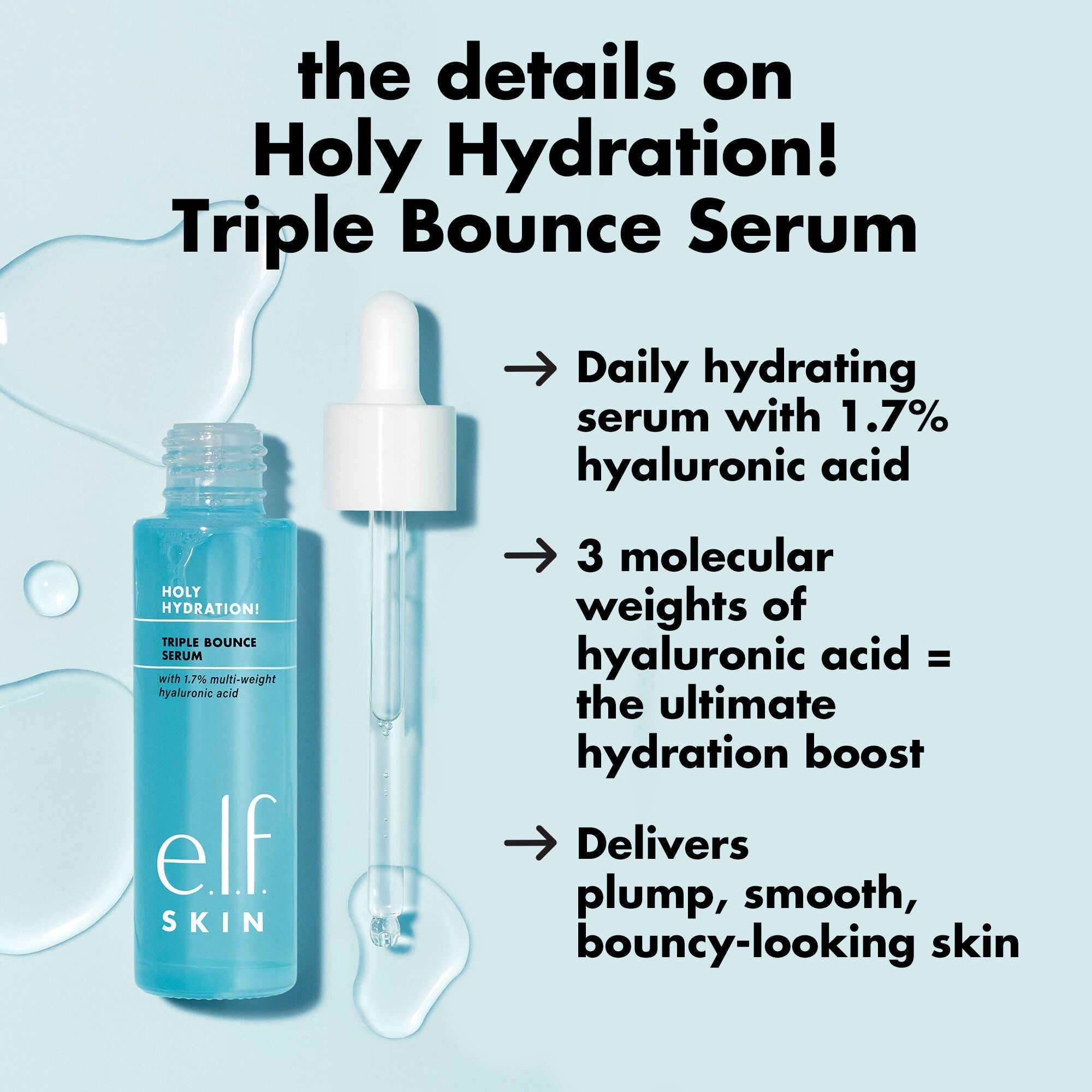 The Details About Tryple Bounce Hydrating Serum with 1.7% Hyaluronic Acid
