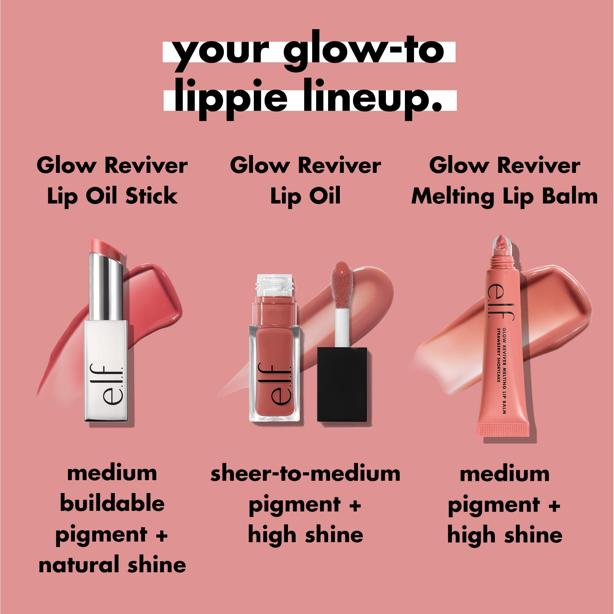 The Difference between Glow Reviver Lip Oil Stick, Lip Oil and Melting Lip Balm