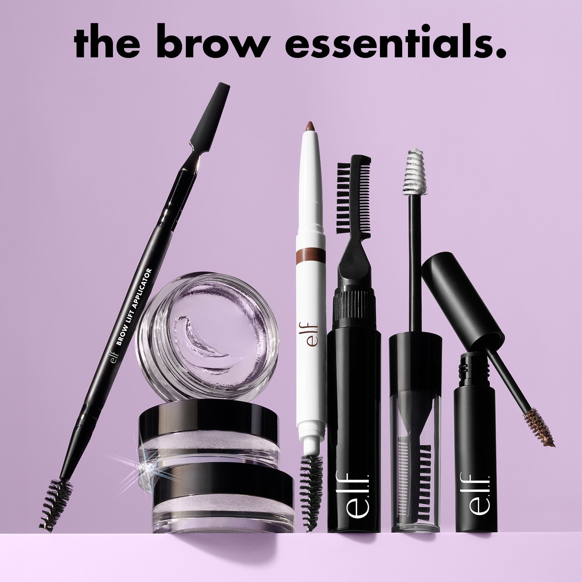 Collection of e.l.f. eyebrow grooming products
