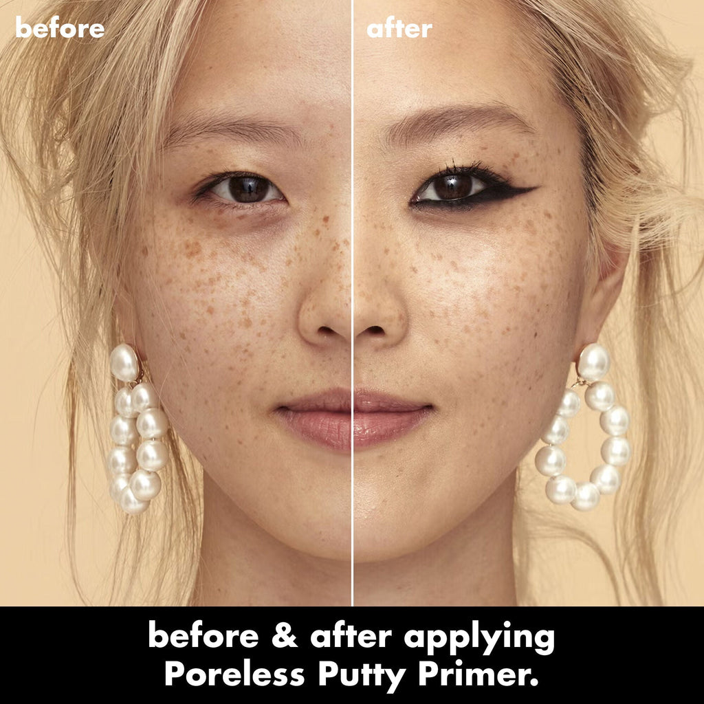 Before and After Applying Poreless Putty Primer