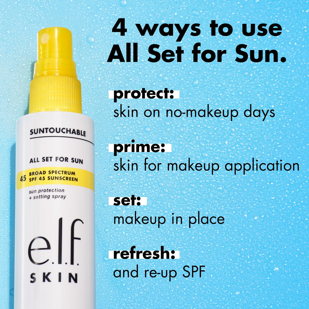 SPF Setting Spray Primes Skin for Makeup Apllication