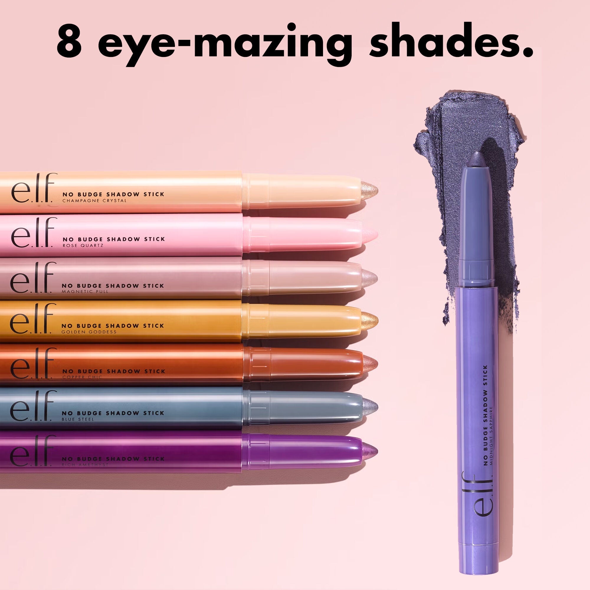 No Budge Eyeshadow Stick has 8 shades to choose from