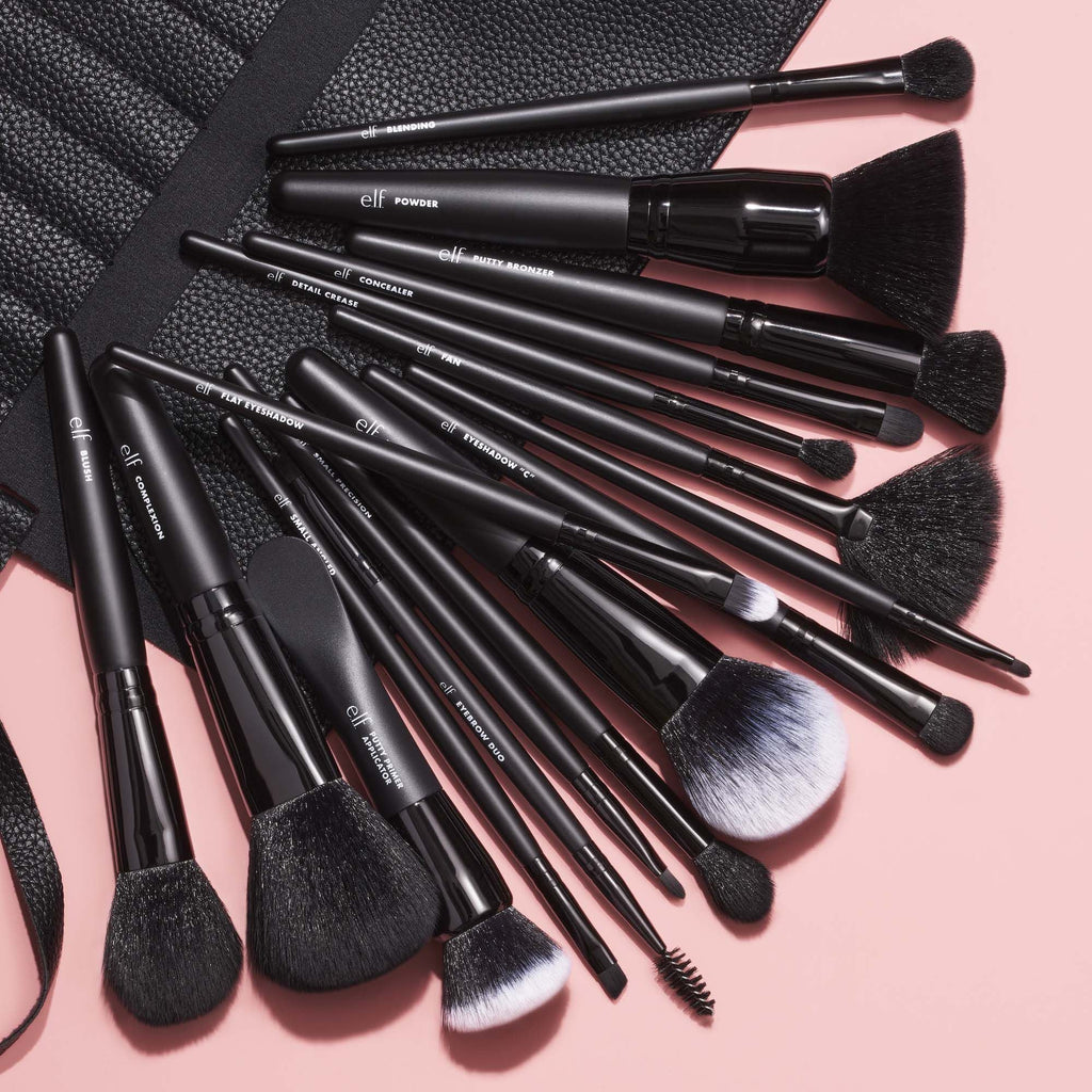 17-Piece Ultimate Makeup Brush Set & Travel Roll