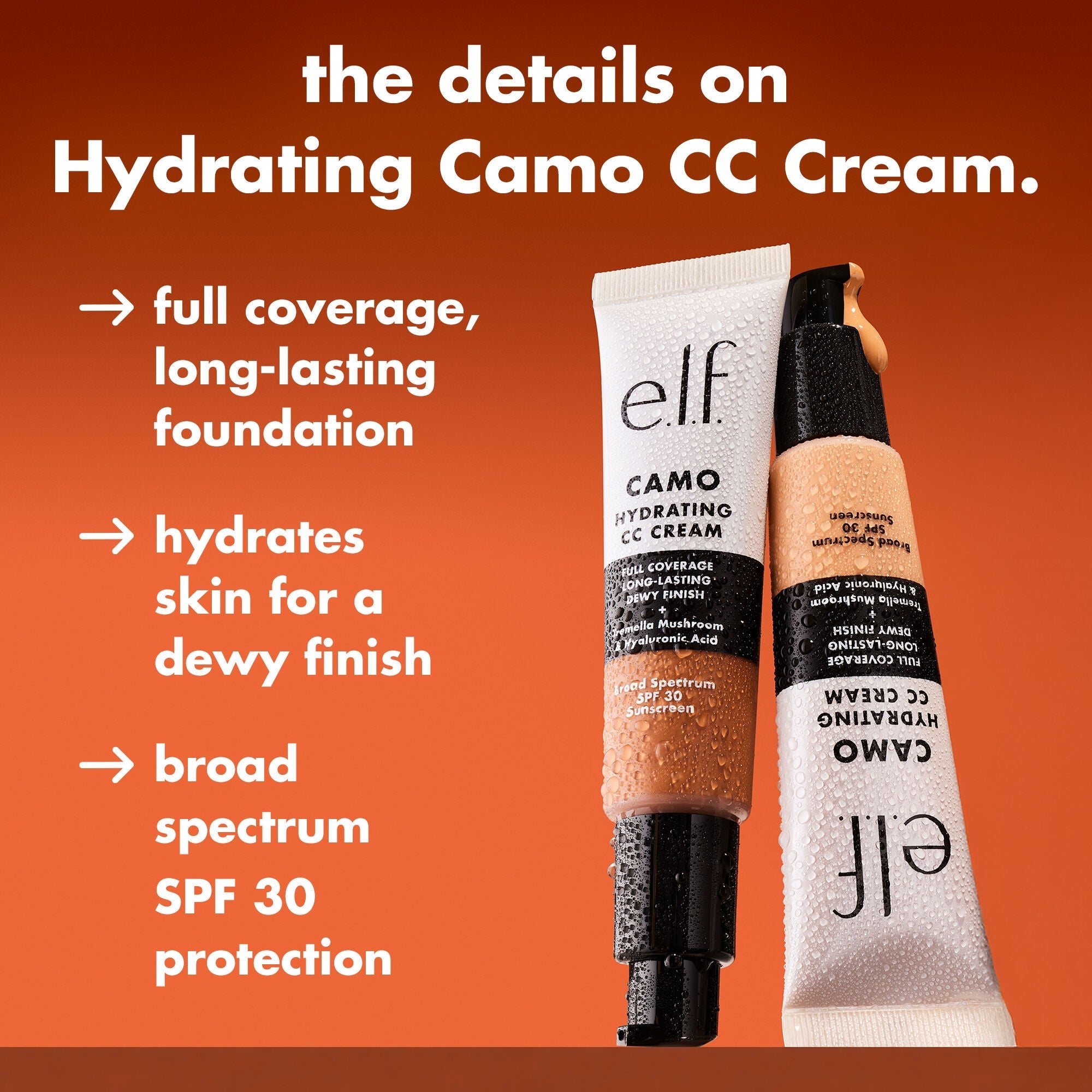 The Details on Full Coverage Hydrating Camo CC Cream with Broad Spectrum SPF 30 Protection