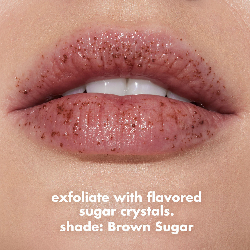 Lips with Brown Sugar Flavored Lip Exfoliator