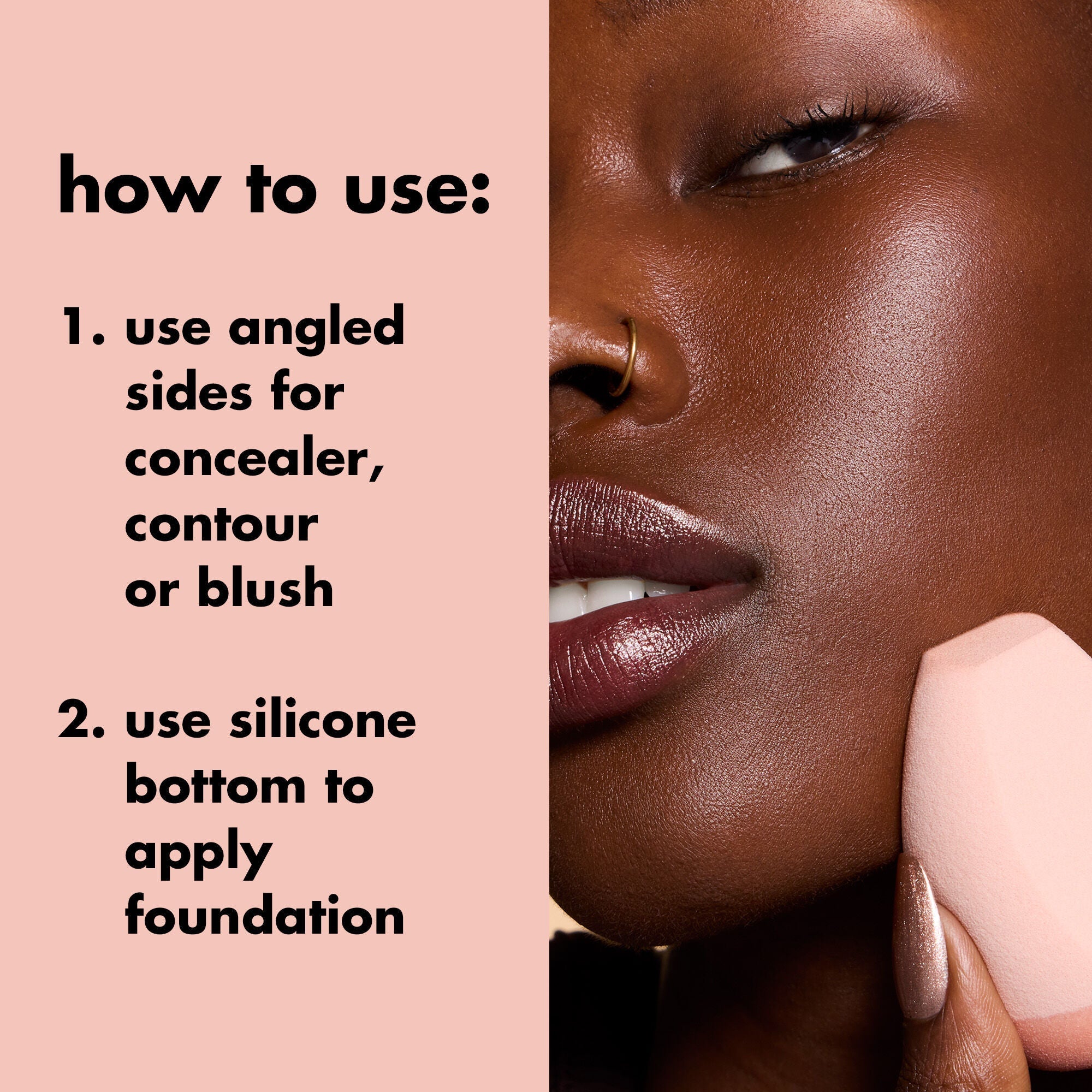 Halo Glow Angled Silicone Face Sponge