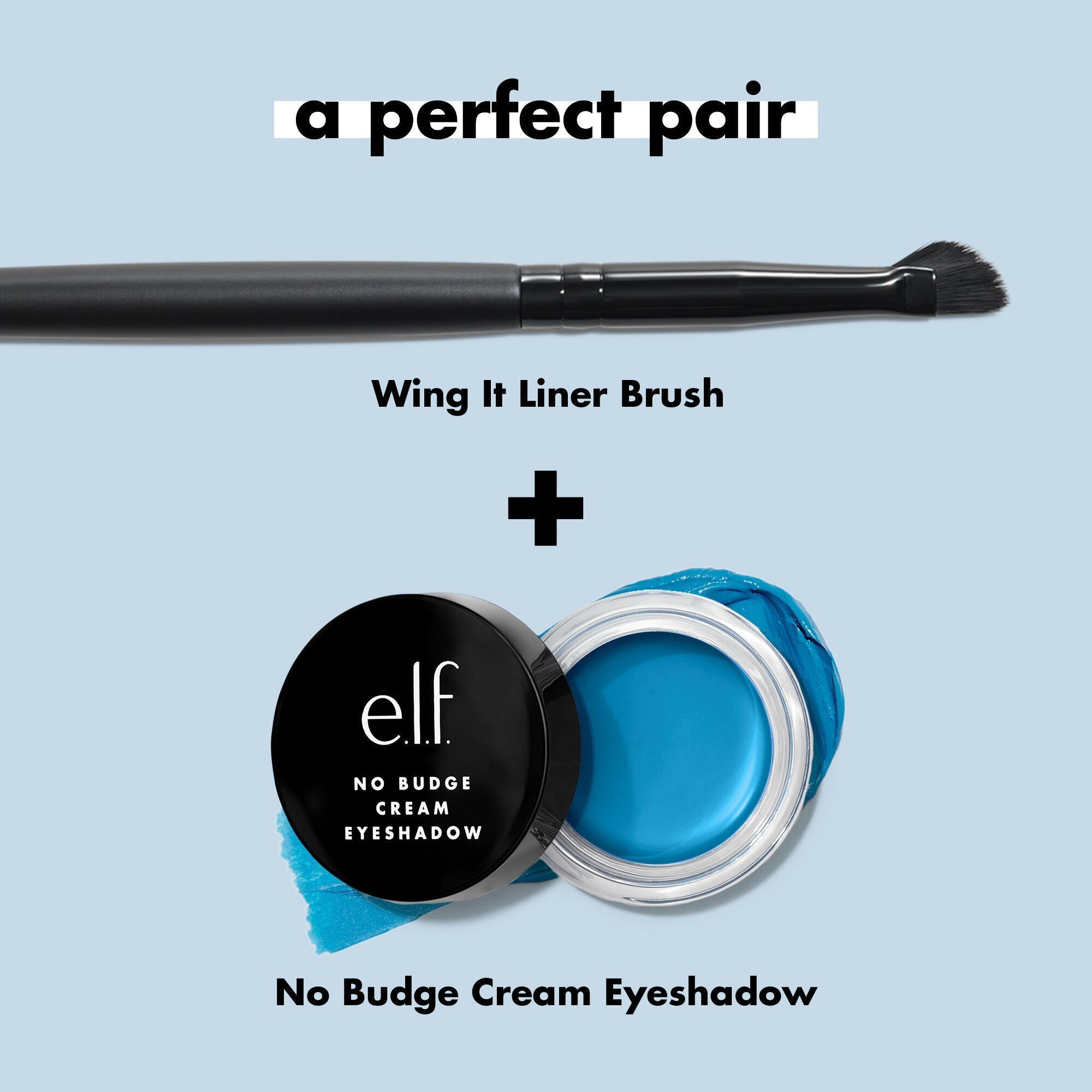 Pair e.l.f.'s Winged Eyeliner Brush with No Budge Cream Eyeshadow
