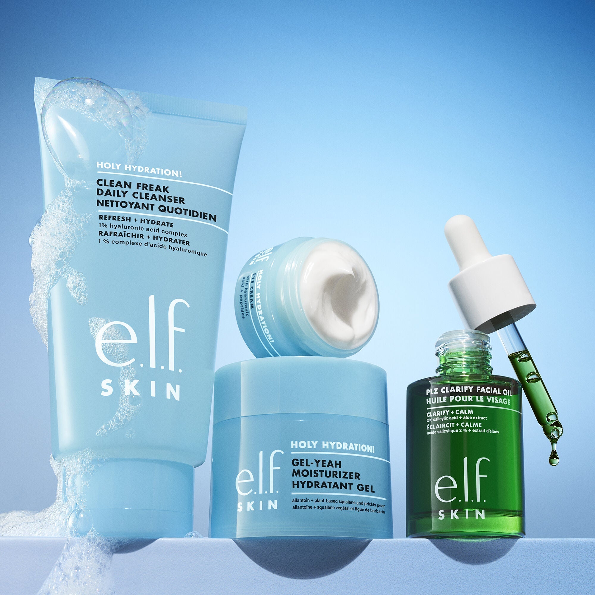 PLZ Clarify Skincare Routine Using Clean Freak Hydrating Facial Cleanser