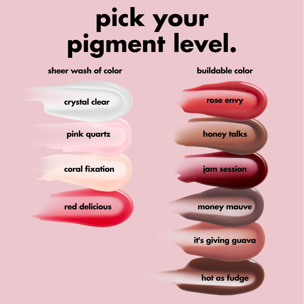 Glow Reviver Lip Oil Gives A Sheer Wash Of Color and Builable Shades