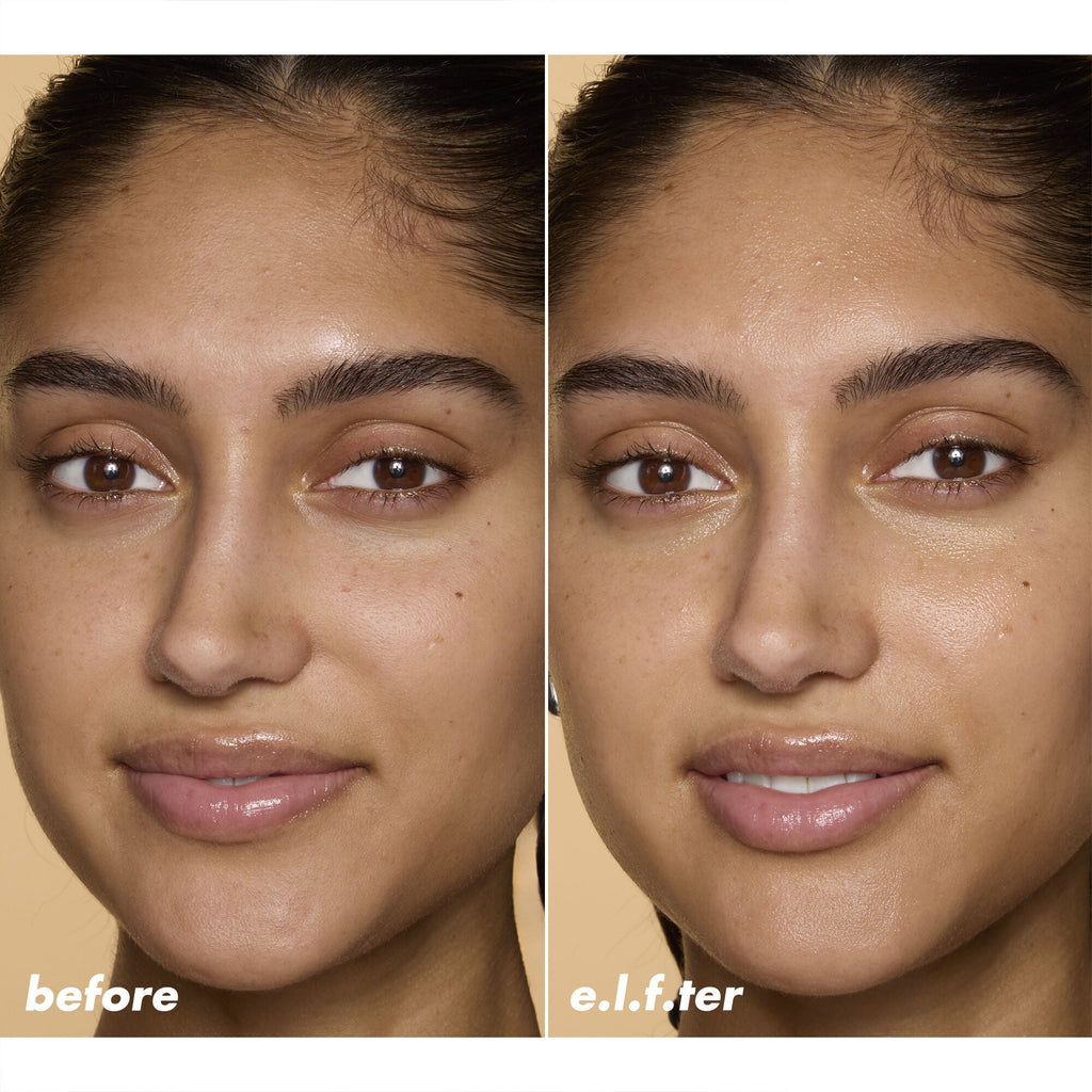 Before and After Using Bright + Brew-tiful Eye Cream and Bright Icon Vitamin C + E + Ferulic Serum