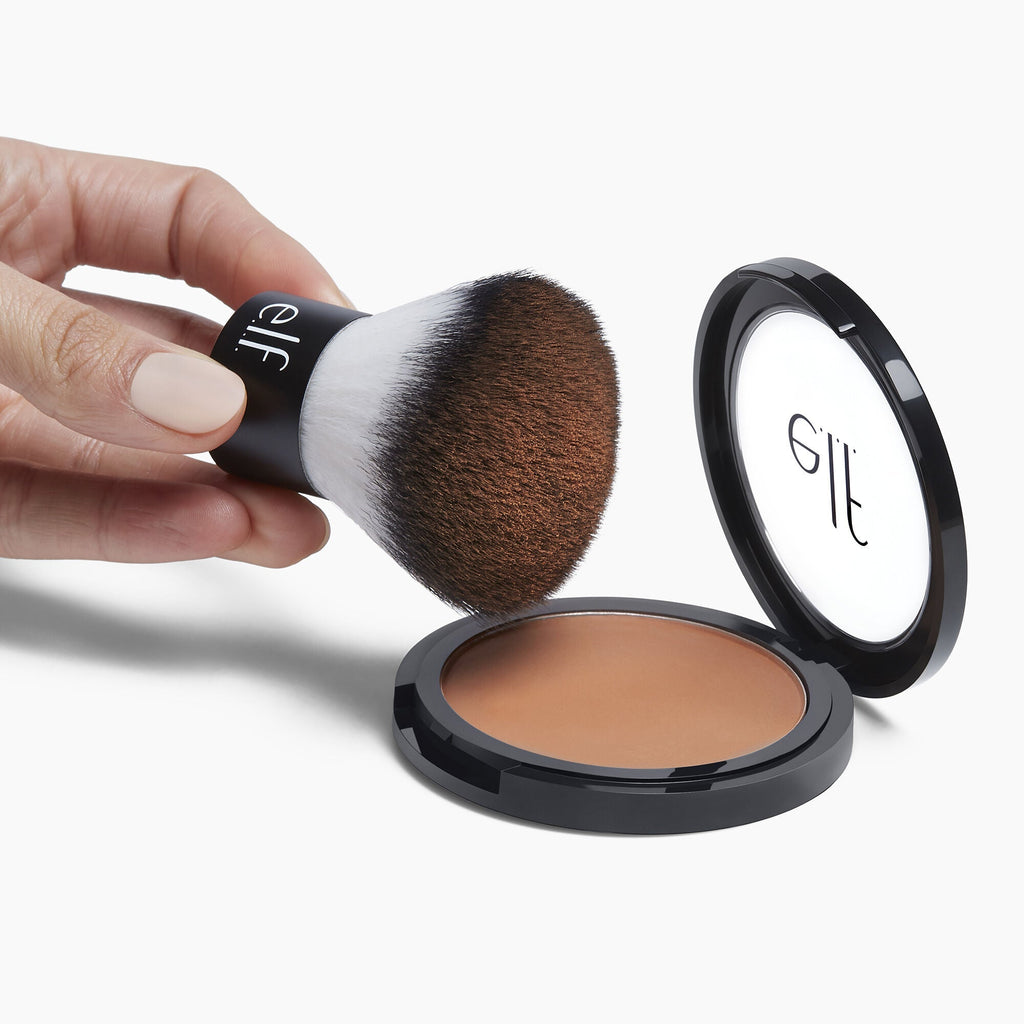 Compact Kabuki Brush Used with Foundation and Blush