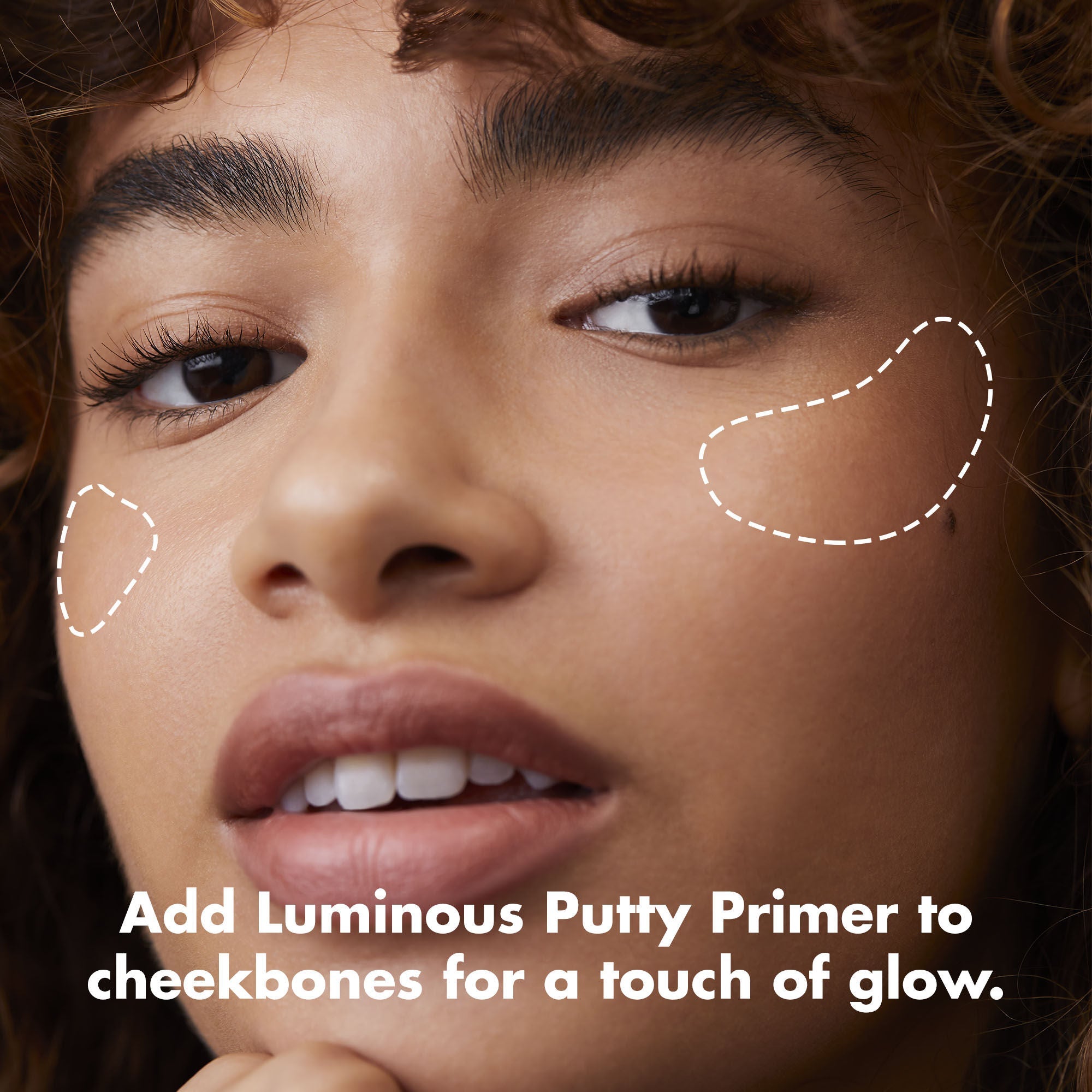 Add Luminous Primer To Cheek Bones