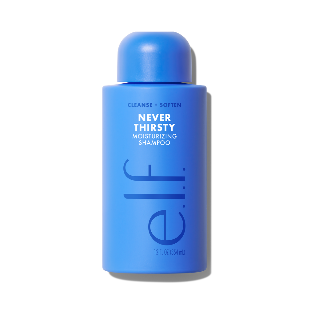 Cleanse and Soften with e.l.f. Never Thirsty Moisturizing Shampoo