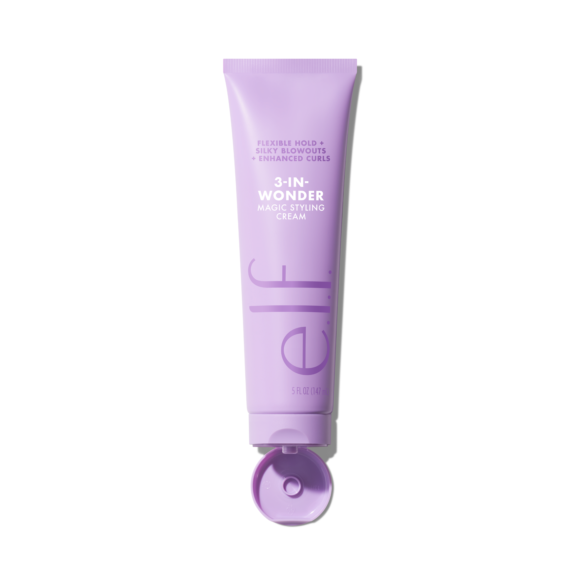 Purple tube of flexible hold e.l.f. 3-in-1 Wonder Magic Styling Cream