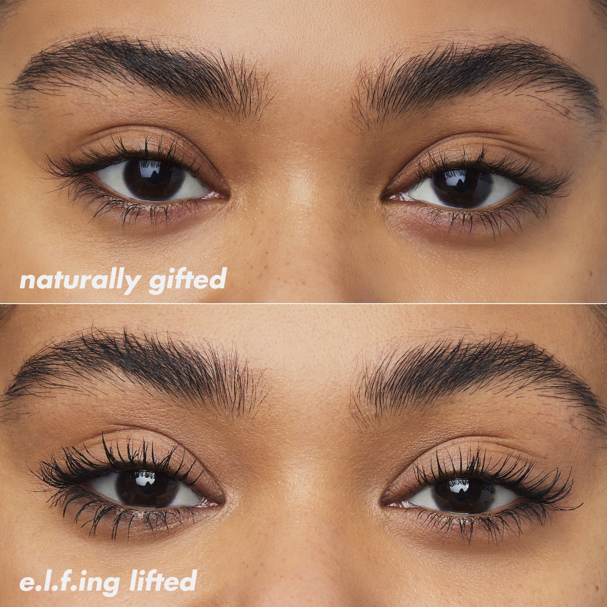 Before and After Applying Clear Brow Gel
