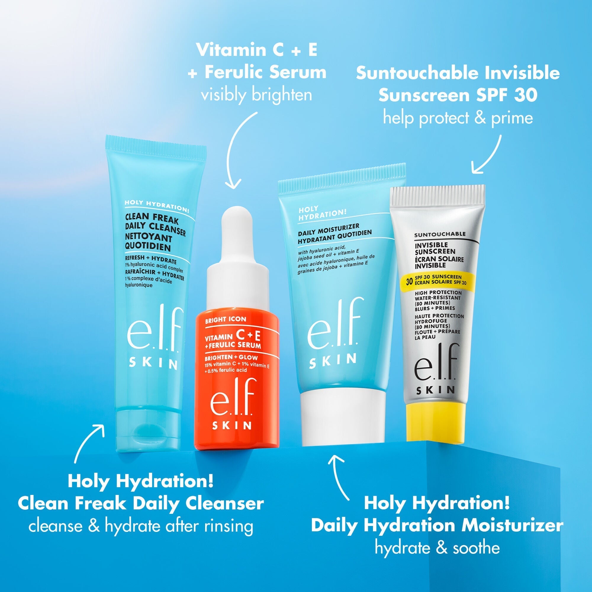 Wake the e.l.f. Up Skincare Kit