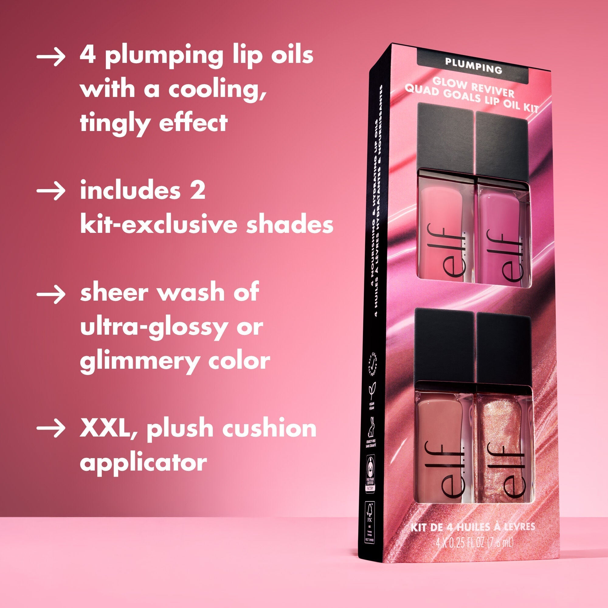 4 Plumping Lip Oils with 2 Exclusive Shades
