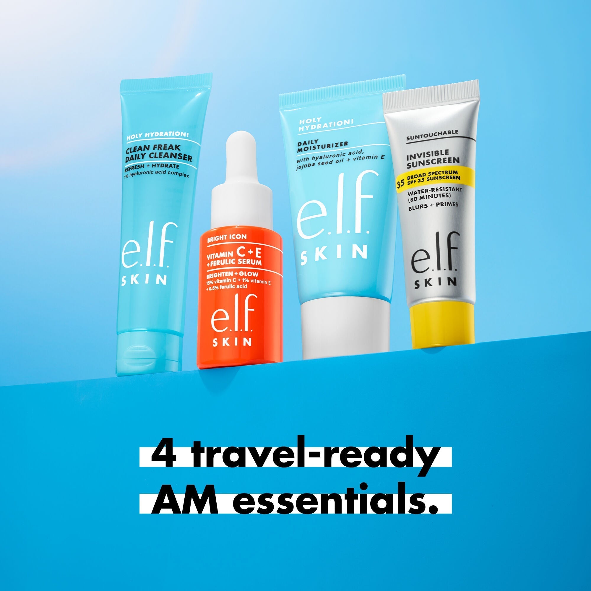 4 Morning Skincare Routine Travel Size Essentials