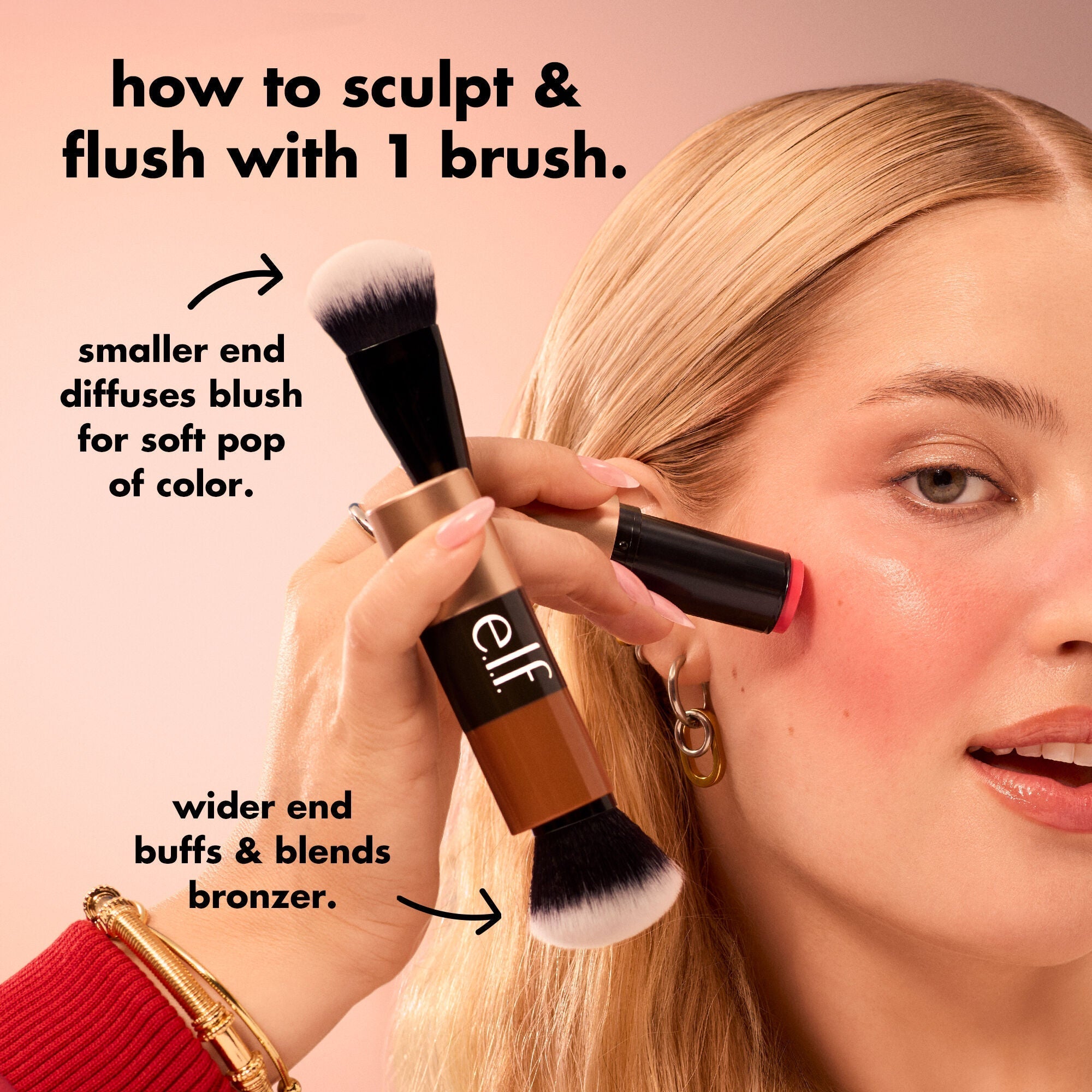 How to Apply Blush and Bronzer with One Makeup Brush