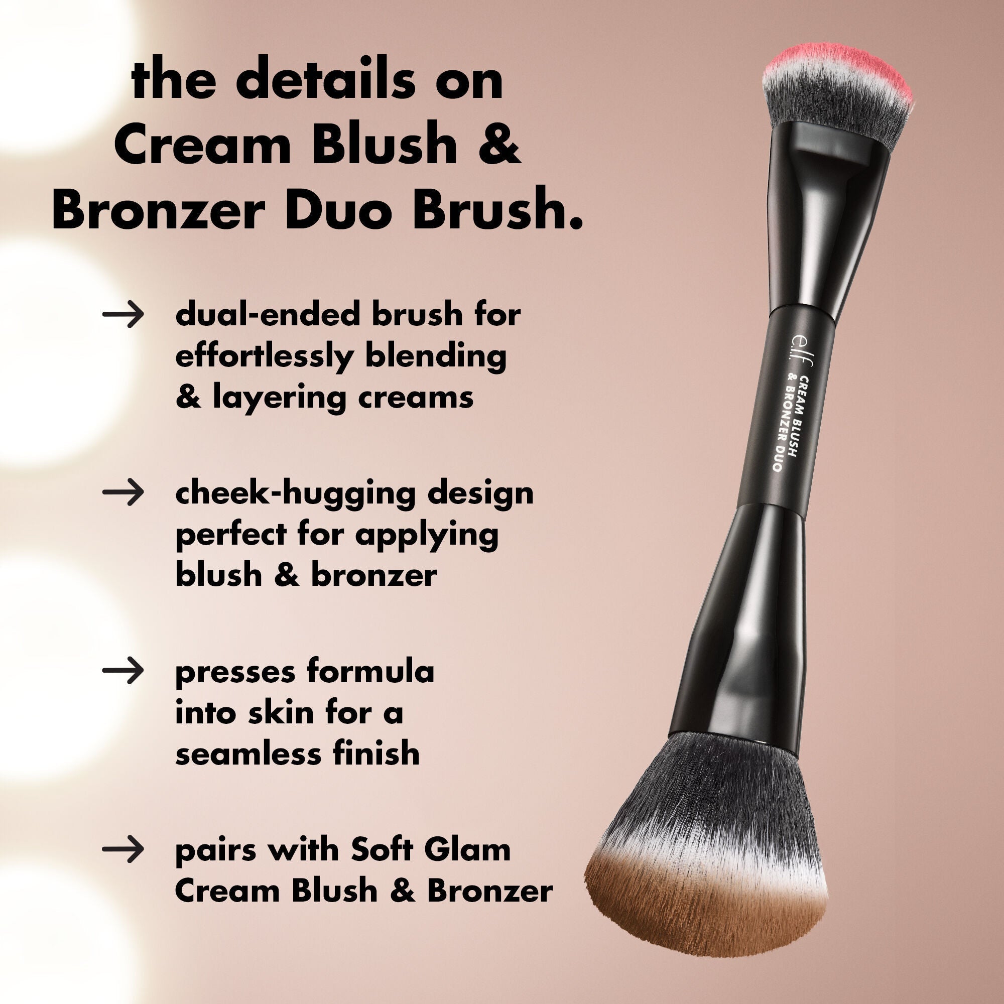 The Details About The Cream Blush and Bronzer Duo Makeup Brush