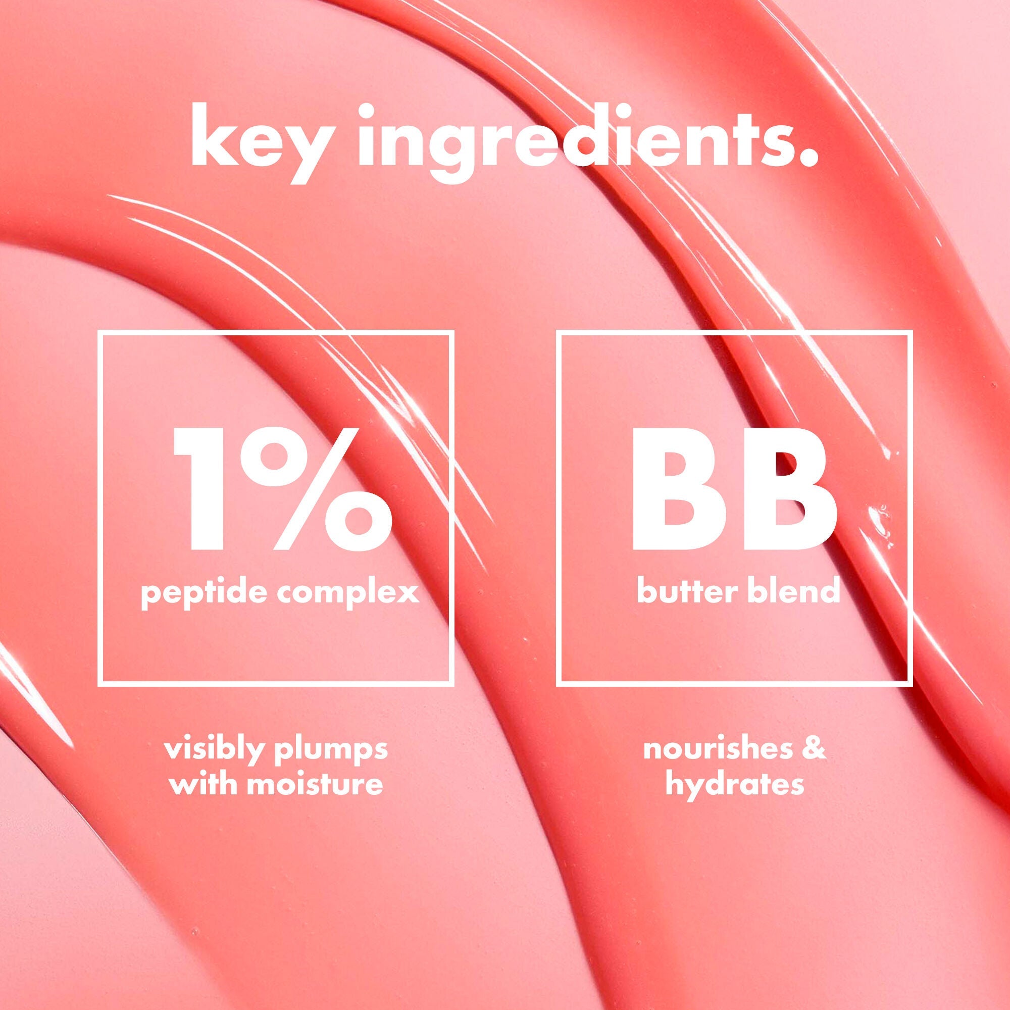 Key Ingredients: 1% Peptide Complex to Plump and Moisturize, Butter Blend to Nourish and Hydrate