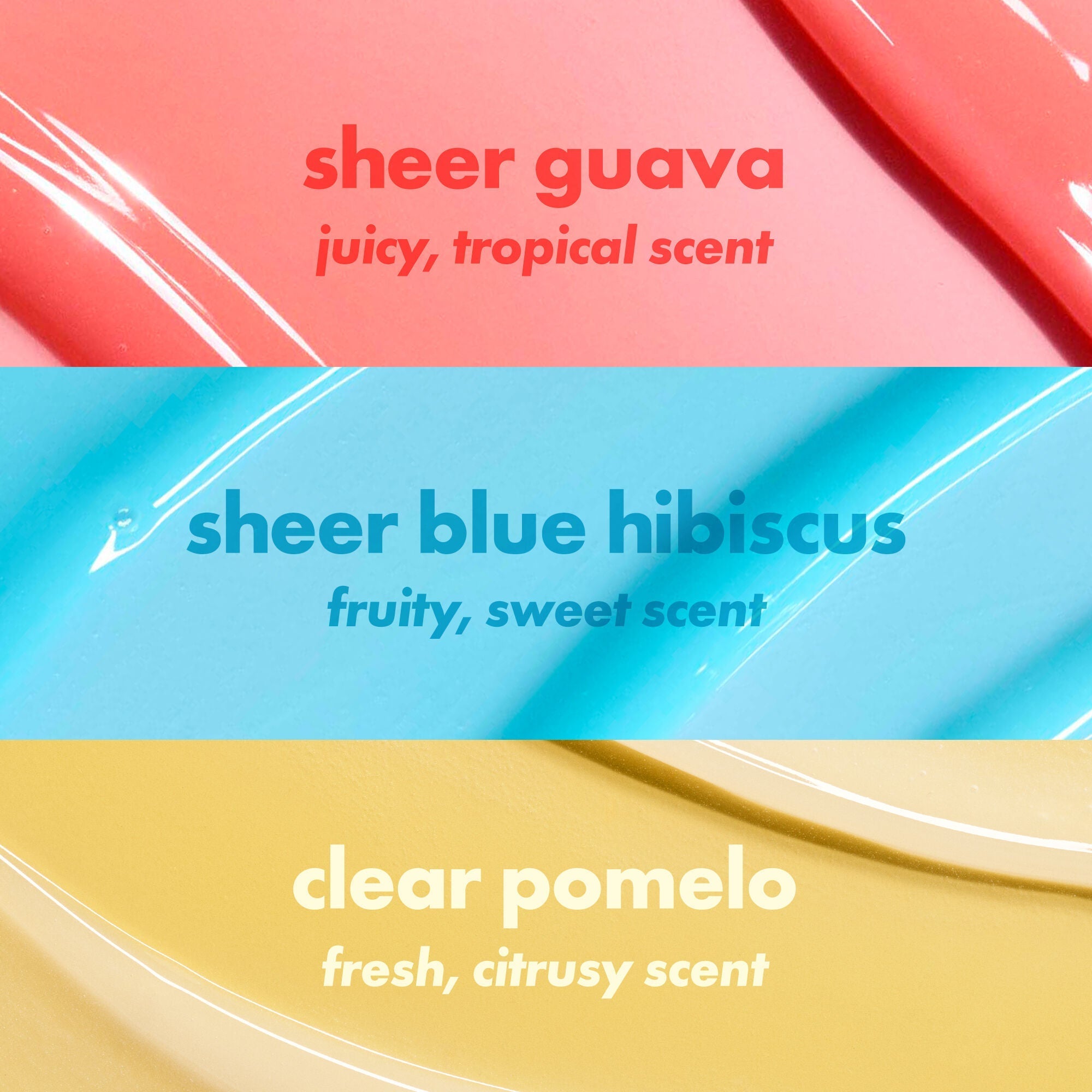 3 Thirst Burst Lip Treatment Scent Chart