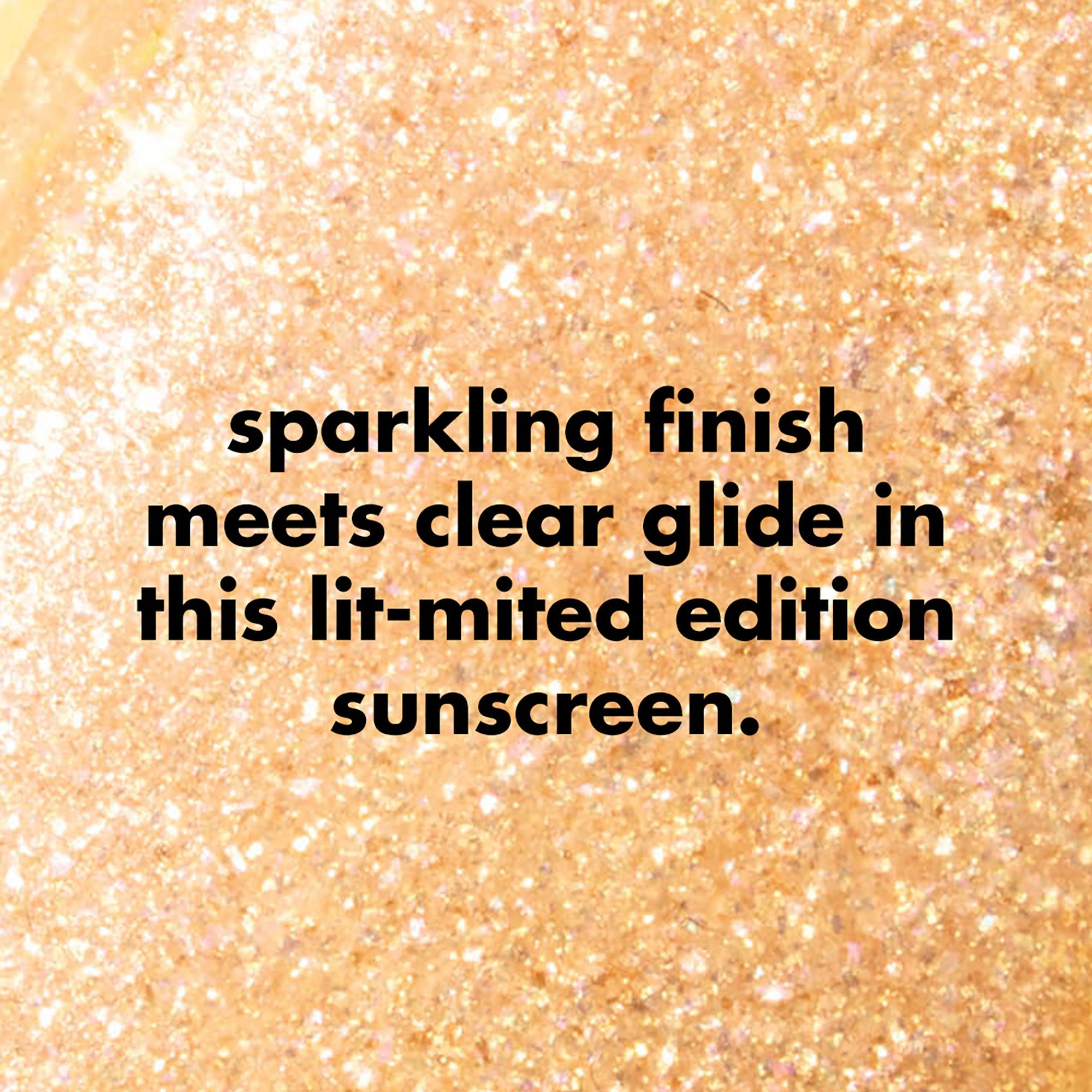 Suntouchable Invisi-Stick Glitz SPF 50 goes clear with a sparkling finish