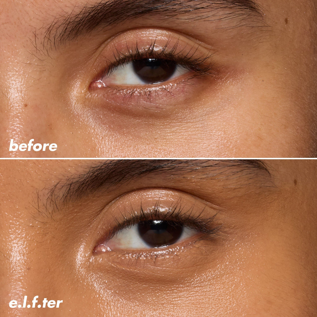 Under Eye Before and After Applying Soft Glam Satin Concealer