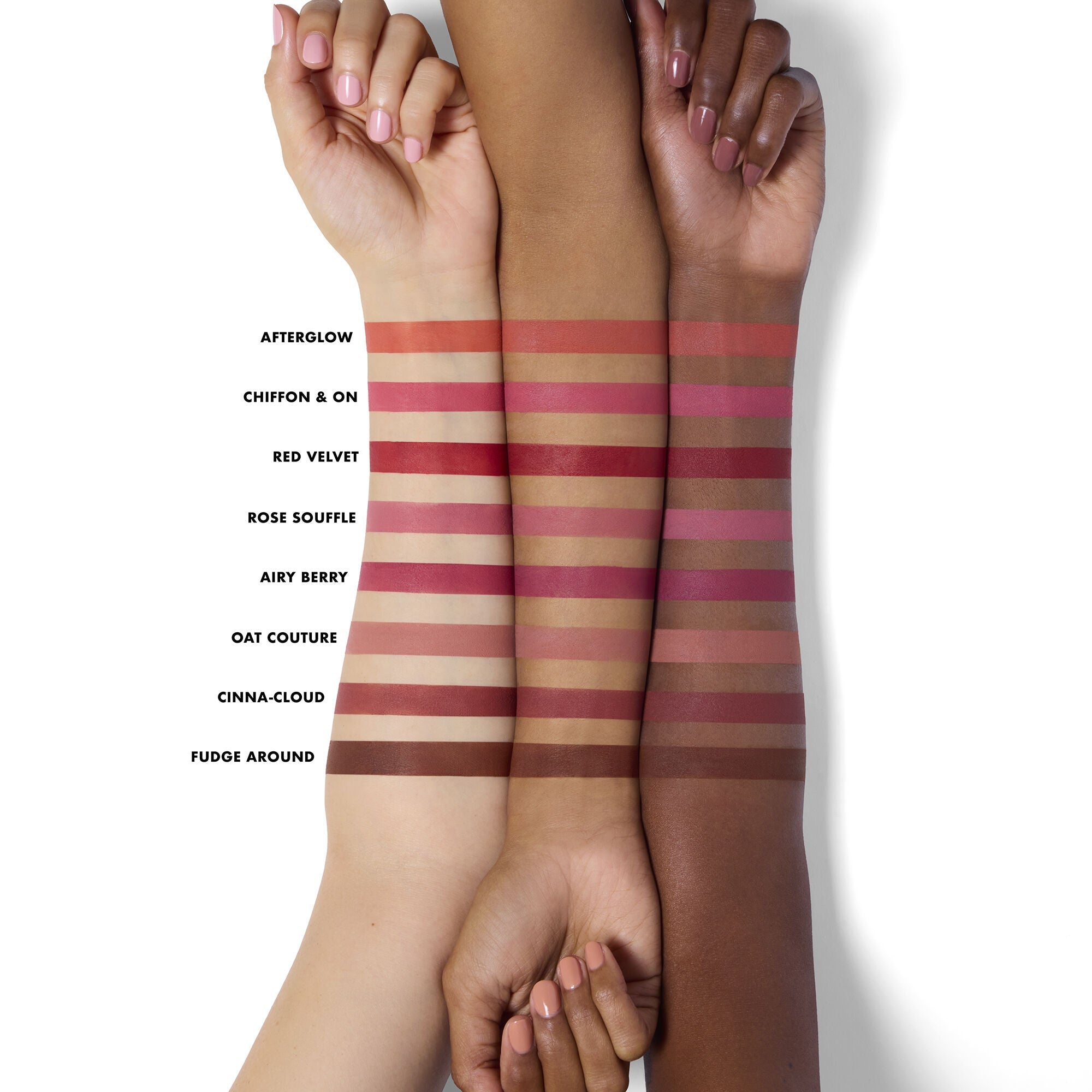So Blurreal Lip & Cheek Whip Arm Shade Swatches